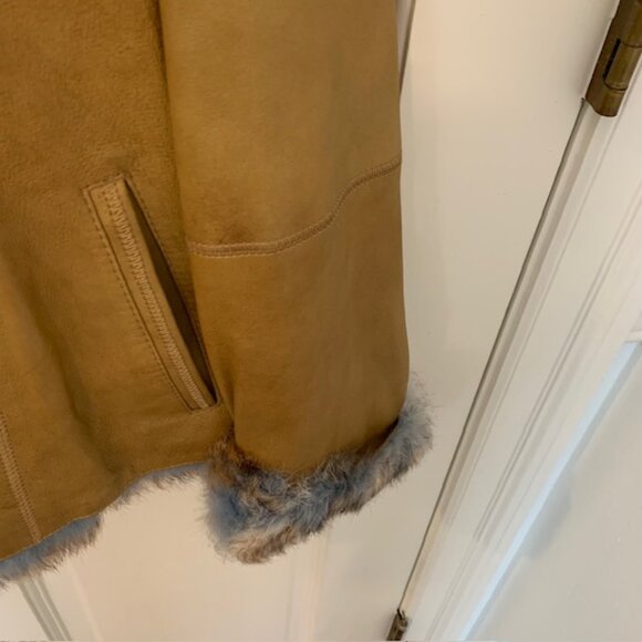 Overland Genuine Leather & Fur Jacket, Size Large - Picture 6 of 16